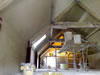 Vaulted ceiling, lime plastered.