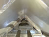 Vaulted ceiling, lime plastered.