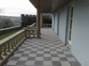 Stone balustrade and floor tiling.